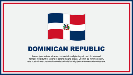 Dominican Republic Flag Abstract Background Design Template. Dominican Republic Independence Day Banner Social Media Vector Illustration. Dominican Republic Banner