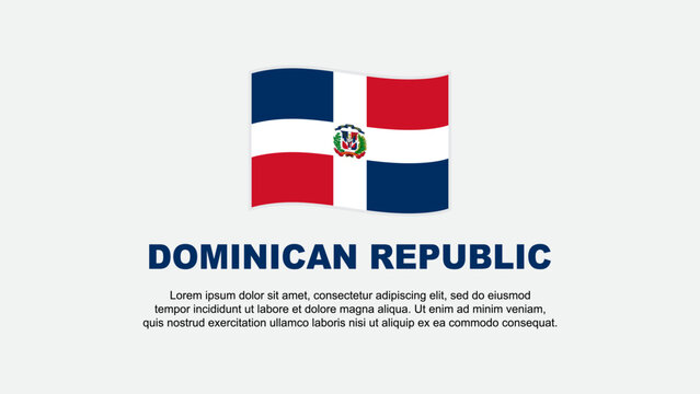 Dominican Republic Flag Abstract Background Design Template. Dominican Republic Independence Day Banner Social Media Vector Illustration. Dominican Republic Background