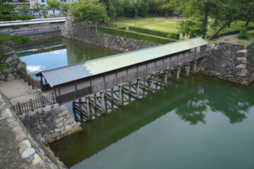 Fototapeta na wymiar 日本の四国、香川県にあるお城の跡、高松城。玉藻公園。