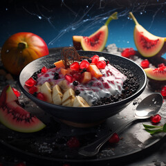 Wild Rice with Coconut Milk and Exotic Fruits