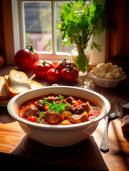 Hungarian goulash soup