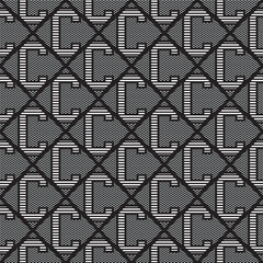 C monogram pattern repeat illustration vector design