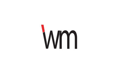 WM, MW , M , W, Abstract Letters Logo Monogram	