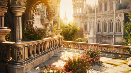 Fototapeta premium Beautiful generic castle architecture detail