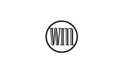 WM, MW , M , W, Abstract Letters Logo Monogram	