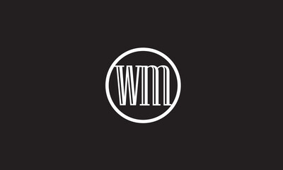 WM, MW , M , W, Abstract Letters Logo Monogram	