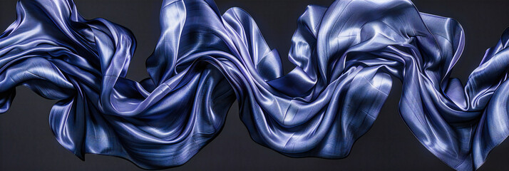 Luxurious Blue Satin Drapery, A Study in Elegance and Softness, Perfect for Fashion and Interior Design