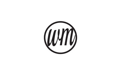 WM, MW , M , W, Abstract Letters Logo Monogram	