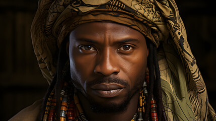 Portrait of a Strong and Resilient African Man.