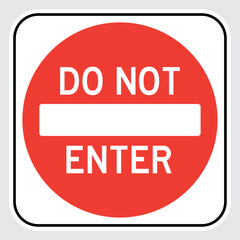 vector do not enter traffic sign