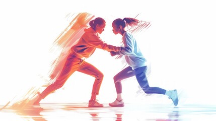 Stunt Performers Choreographing Action-Packed Movie Fight Scene Generative AI