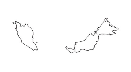 Malaysia Outline Map