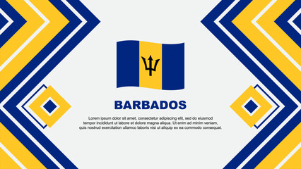 Barbados Flag Abstract Background Design Template. Barbados Independence Day Banner Wallpaper Vector Illustration. Barbados Design