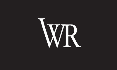  WR, RW , R , W, Abstract Letters Logo