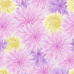 Seamless pattern of flowers