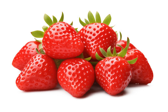 Strawberries Isolated on Transparent Background
