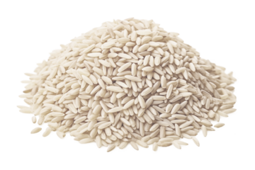 White Rice Grains Isolated on Transparent Background
