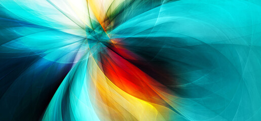 Lovely creative flower. Abstract multicolor background. Fractal artwork for creative graphic design
