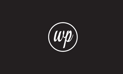  WP, PW , P , W, Abstract Letters Logo