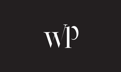  WP, PW , P , W, Abstract Letters Logo