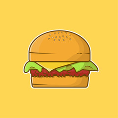 Ham burgers delicious with cheese