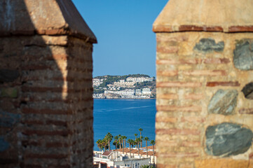 Naklejka premium San Miguel castle in the sunny morning in Almunecar, Spain