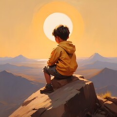 A Boy On Mountain