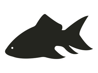 Aquatic animals with fish various fins, scales, tails and gills, Farm Element logo, Black fish Logo template design, Vector illustration and icon.
