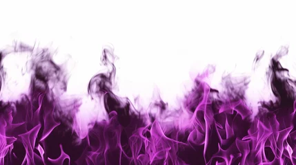 Foto op Canvas Abstract purple fire on a white background. © Inspired