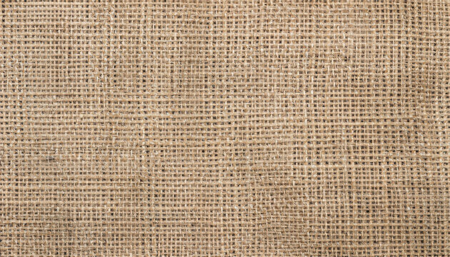Brown and Cream Canvas or rustic jute sackcloth woven fabric texture background. Textiles for coffee beans. High quality photo