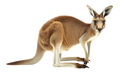 kangaroo on transparent background - obrazy, fototapety, plakaty