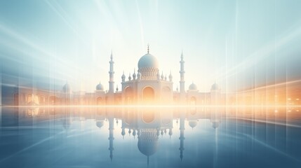 Stylish blurred minimal Islamic mosque