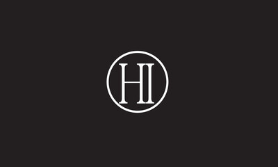 HI, IH , H , I, Abstract Letters Logo