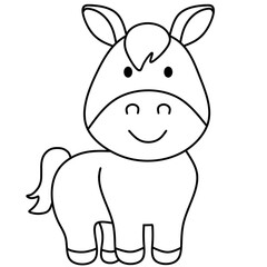 The black and white line art clip art set of a farmer's garden includes illustrations of the sun, chicken, tractor, cart, straw, hay, cow, horse, pig, tree, grass, fence, barn, windmill, sheep