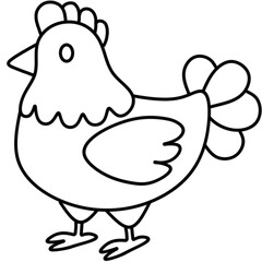 The black and white line art clip art set of a farmer's garden includes illustrations of the sun, chicken, tractor, cart, straw, hay, cow, horse, pig, tree, grass, fence, barn, windmill, sheep