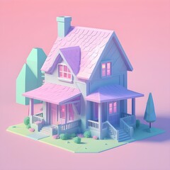 Low Poly Minimal House