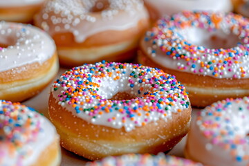 various donuts with sprinkles