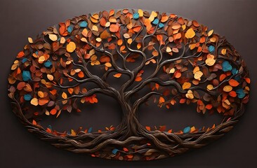 An abstract design background of tree, AI generated 