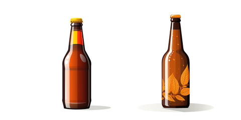 Beer bottle blank label, Isolated Transparent Background Images, PNG