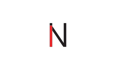  IN, NI , N , I, Abstract Letters Logo