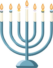 menorah with candles