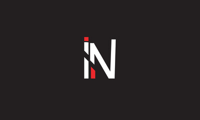  IN, NI , N , I, Abstract Letters Logo