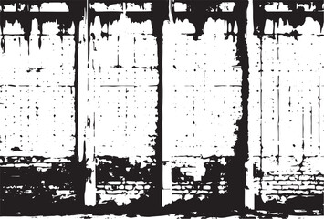 old house building wall with bullet holes