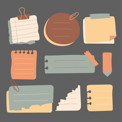 Notes and Torn Paper Cute and Simple Style Collection Set