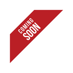 Red Corner Coming Soon Ribbon Vector Design Template