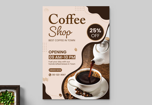 Coffee Shop Flyer Layout Template