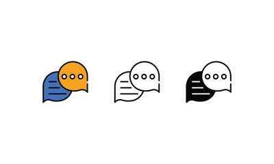 Chat icons vector stock illustration