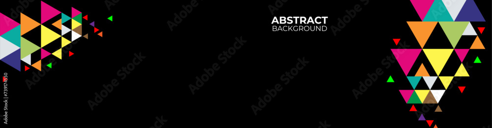 Canvas Prints 3d colorful geometric abstract background on dark space. minimalist modern graphic design element cu