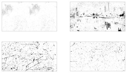 Collection of urban grunge textures. Dirty and distressed paint on old wall. grunge textures set. background. vector illustration.