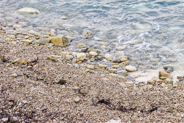 sand and stones on the beach